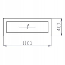 OKNO PCV 110 X 40 / 1100 x 400 mm FIX BIAŁE 24H