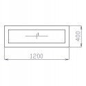 OKNO PCV 120 X 40 / 1200 x 400 mm FIX BIAŁE 24H