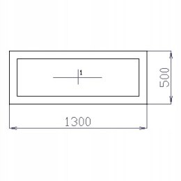 OKNO PCV 130 X 50 / 1300 x 500 mm FIX BIAŁE 24H