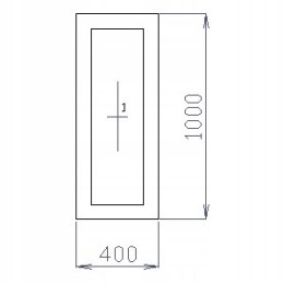 OKNO PCV 40 X 100 / 400 x 1000 FIX 2 X ZŁOTY DĄB