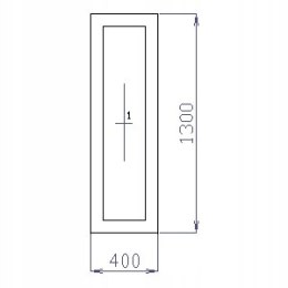 OKNO PCV 40 X 130 / 400 x 1300 FIX 2 X ANTRACYT