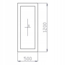 OKNO PCV 50 X 120 / 500 x 1200 FIX 2 X ANTRACYT