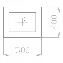 OKNO PCV 50 X 40 / 500 x 400 FIX 1 X ANTRACYT