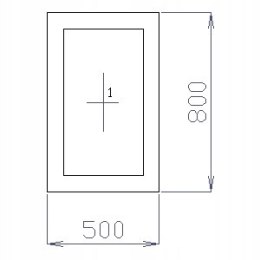 OKNO PCV 50 X 80 / 500 x 800 FIX 2 X ANTRACYT