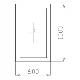 OKNO PCV 60 X 100 / 600 x 1000 FIX 2 X ANTRACYT