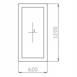 OKNO PCV 60 X 120 / 600 x 1200 FIX 2 X ANTRACYT