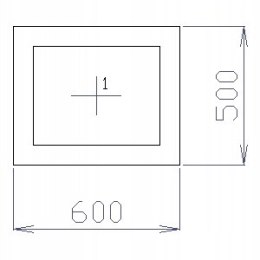 OKNO PCV 60 X 50 / 600 x 500 FIX 2 X ANTRACYT