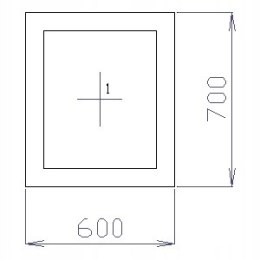 OKNO PCV 60 X 70 / 600 x 700 FIX 2 X ANTRACYT