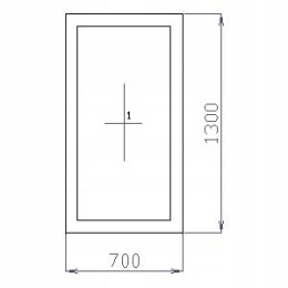 OKNO PCV 70 X 130 / 700 x 1300 FIX 2 X ZŁOTY DĄB