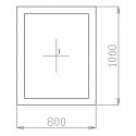 OKNO PCV 80 X 100 / 800 x 1000 FIX 2 X ZŁOTY DĄB