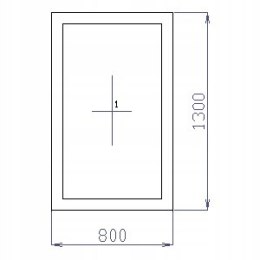 OKNO PCV 80 X 130 / 800 x 1300 FIX 2 X ZŁOTY DĄB