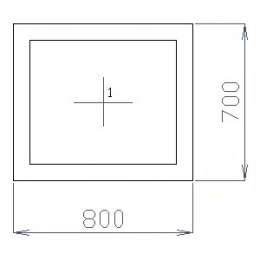 OKNO PCV 80 X 70 / 800 x 700 FIX 2 X ANTRACYT