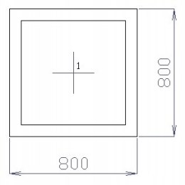 OKNO PCV 80 X 80 / 800 x 800 FIX 2 X ZŁOTY DĄB