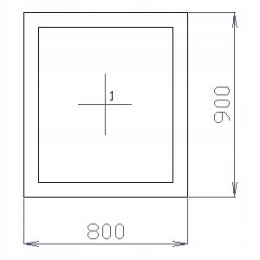 OKNO PCV 80 X 90 / 800 x 900 FIX 2 X ANTRACYT