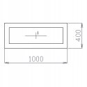 OKNO PCV 100 X 40 / 1000 x 400 mm FIX BIAŁE 24H