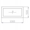OKNO PCV 100 X 50 / 1000 x 500 mm FIX BIAŁE 24H