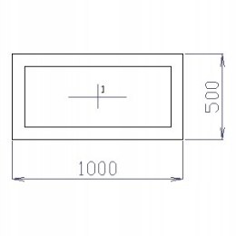 OKNO PCV 100 X 50 / 1000 x 500 mm FIX BIAŁE 24H