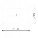 OKNO PCV 110 X 70 / 1100 x 700 mm FIX BIAŁE 24H