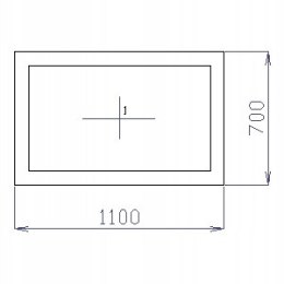 OKNO PCV 110 X 70 / 1100 x 700 mm FIX BIAŁE 24H