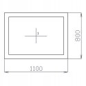 OKNO PCV 110 X 80 / 1100 x 800 mm FIX BIAŁE 24H