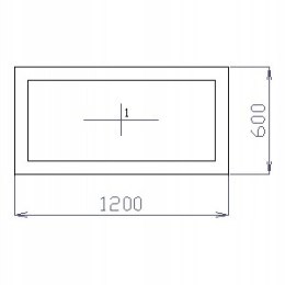 OKNO PCV 120 X 60 / 1200 x 600 mm FIX BIAŁE 24H