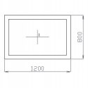 OKNO PCV 120 X 80 / 1200 x 800 mm FIX BIAŁE 24H