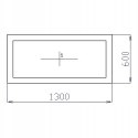 OKNO PCV 130 X 60 / 1300 x 600 mm FIX BIAŁE 24H