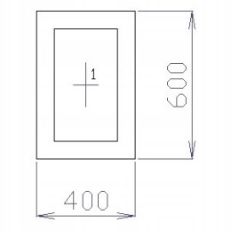 OKNO PCV 40 X 60 / 400 x 600 mm FIX 2 X ANTRACYT