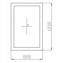 OKNO PCV 80 X 120 / 800 x 1200 FIX 2 X ANTRACYT