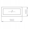 OKNO PCV 90 X 40 / 900 x 400 mm FIX BIAŁE 24H