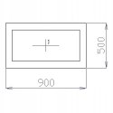 OKNO PCV 90 X 50 / 900 x 500 mm FIX BIAŁE 24H