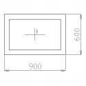 OKNO PCV 90 X 60 / 900 x 600 mm FIX BIAŁE 24H