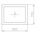 OKNO PCV 90 X 70 / 900 x 700 mm FIX BIAŁE 24H
