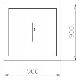 OKNO PCV 90 X 90 / 900 x 900 FIX 2 X ANTRACYT