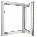 ALUCON OKNO PCV 600x600 / 600 x 600 mm Plastikowe 60x60 cm Zewnętrzny Złoty Dąb Prawe