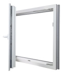 ALUCON OKNO PCV 1000x800 / 1000 x 800 mm Plastikowe 100x80 cm Zewnętrzny Złoty Dąb Lewe