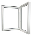 ALUCON OKNO PCV 400x700 / 400 x 700 mm Plastikowe 40x70 cm Zewnętrzny Orzech Lewe