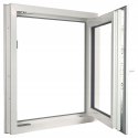 ALUCON OKNO PCV 120x120 / 1200x1200 mm Białe Prawe 2 Szyby 76mm