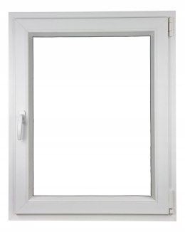 ALUCON OKNO PCV 100x130 / 1000x1300 mm Białe RU Prawe 2 Szyby 71mm