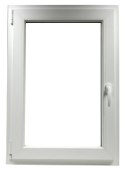 ALUCON OKNO PCV 40x70 / 400x700 mm Białe RU Lewe 2 Szyby 58mm