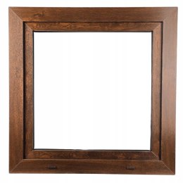 ALUCON OKNO PCV 1000 x 1000 mm / 100x100 cm Dwustronny Orzech Lewe