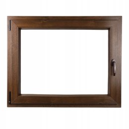 ALUCON OKNO PCV 1000 x 600 mm / 100x60 cm Dwustronny Orzech Lewe