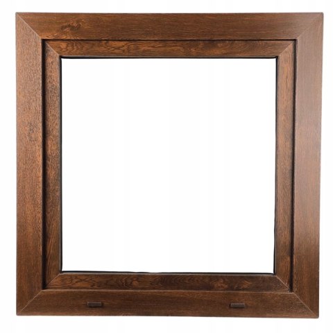 ALUCON OKNO PCV 1100 x 1100 mm / 110x110 cm Dwustronny Orzech Lewe