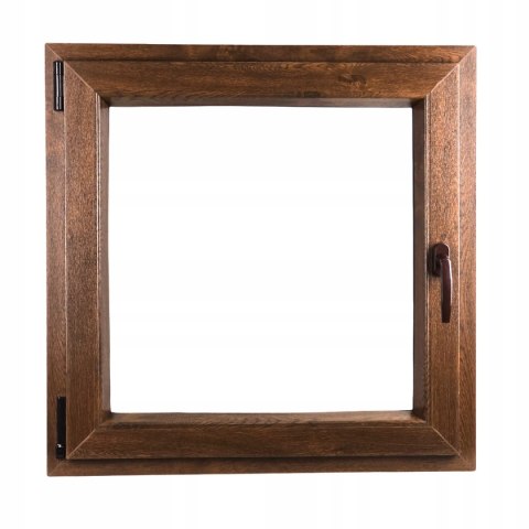 ALUCON OKNO PCV 1200 x 1200 mm / 120x120 cm Dwustronny Orzech Lewe