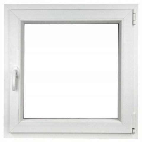 ALUCON OKNO PCV 60x60 / 600x600 mm Białe RU Prawe 2 Szyby 58mm