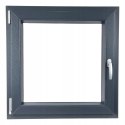 ALUCON OKNO PCV 1000 x 1000 mm / 100x100 cm Dwustronny Antracyt Lewe