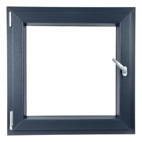 ALUCON OKNO PCV 1000 x 1000 mm / 100x100 cm Dwustronny Antracyt Lewe