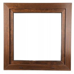 ALUCON OKNO PCV 1000 x 1000 mm / 100x100 cm Dwustronny Orzech Prawe