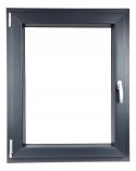 ALUCON OKNO PCV 1000 x 1100 mm / 100x110 cm Dwustronny Antracyt Lewe