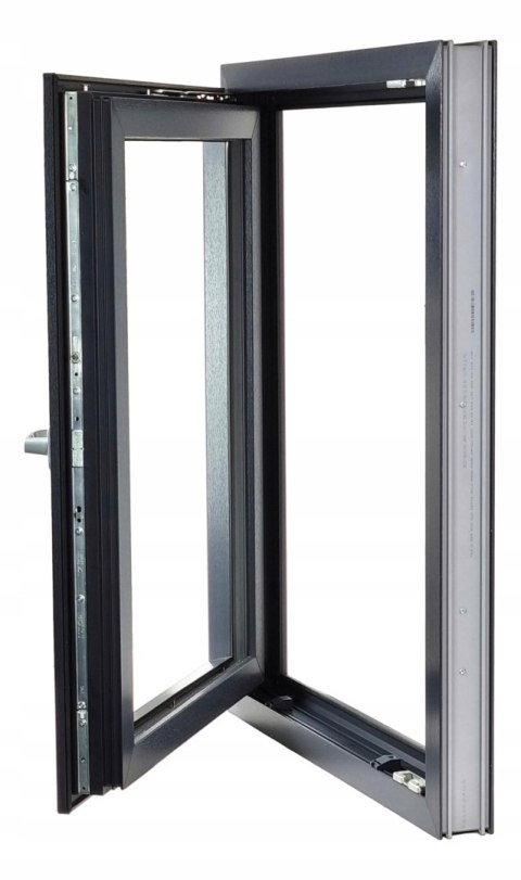 ALUCON OKNO PCV 1000 x 1200 mm / 100x120 cm Dwustronny Antracyt Lewe